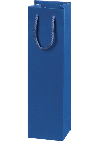 Flaschentüte mit Streifendesign blau