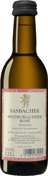 Sasbacher Spätburgunder Rosé Qualitätswein Trocken