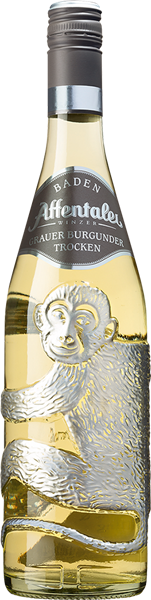 Affentaler Grauer Burgunder Qualitätswein trocken Affenflasche