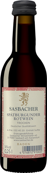 Sasbacher Spätburgunder Rotwein Qualitätswein Trocken