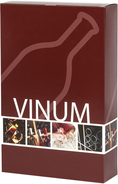 Präsentkarton mit Schriftzug "VINUM"